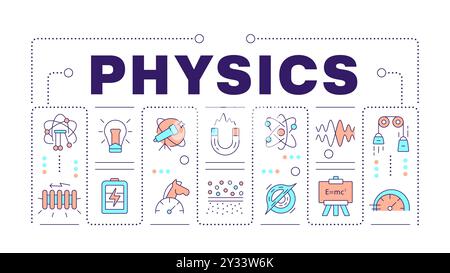 Physics word concept on white Stock Vector