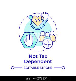 Tax independence multi color concept icon Stock Vector