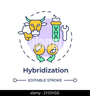 Hybridization multi color concept icon Stock Vector