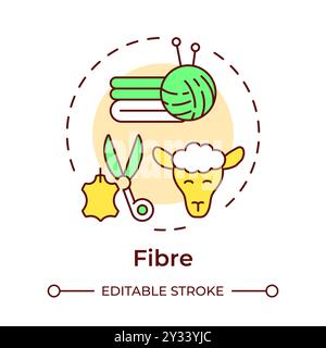 Fibre multi color concept icon Stock Vector