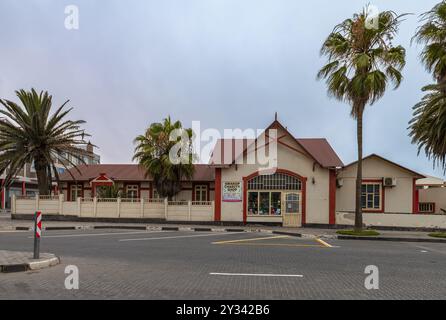 Historic German colonial building, Swakopmund, Erongo Region, Namibia Stock Photo