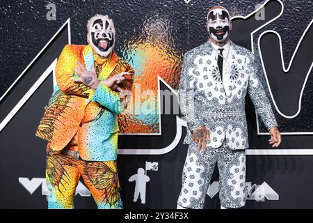 Elmont, United States. 11th Sep, 2024. ELMONT, NEW YORK, USA - SEPTEMBER 11: Violent J and Shaggy 2 Dope of Insane Clown Posse arrive at the 2024 MTV Video Music Awards held at UBS Arena on September 11, 2024 in Elmont, New York, United States. (Photo by Xavier Collin/Image Press Agency) Credit: Image Press Agency/Alamy Live News Stock Photo