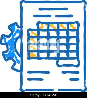system working process icon doodle illustration Stock Vector Image ...