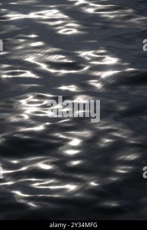 Light reflections on sea surface, sea, Baltic Sea Stock Photo