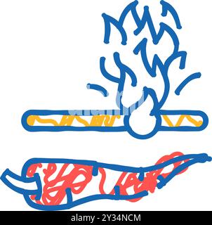 spicy vegetable burn scale color icon vector. spicy vegetable burn ...