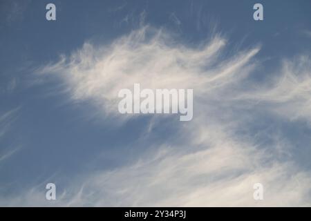 Cirrus clouds, blue sky Stock Photo