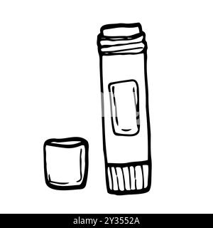 Cartoon glue stick isolated on white. Stock Vector