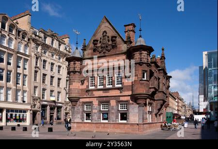 Glasgow, formerly the St Enochs Underground Station. Historic building in Glasgow City Centre. Stock Photo