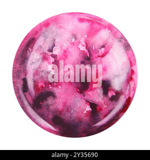 Pink magic ball of predictions for mysterious fortune telling. Esoteric attribute of a witch, sorcerer, gypsy, psychic. Clipart for Halloween, Sabbath Stock Photo