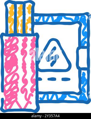 medium voltage cables icon doodle illustration Stock Vector Image & Art ...
