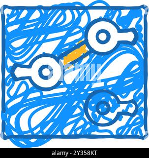 single pole double throw electric switch line icon vector. single pole