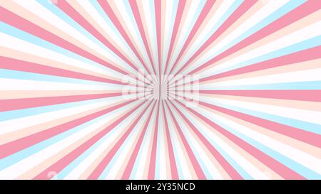 retro starburst or sunburst background pattern with a faded vintage color palette Stock Vector