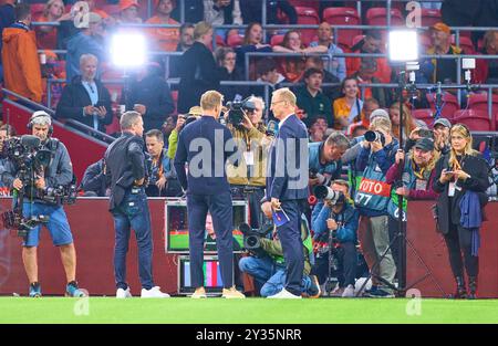 Amsterdam, Netherlands. 10th Sep, 2024. DFB headcoach Julian Nagelsmann, Bundestrainer, Nationaltrainer TV interview with Norbert König, Lothar Matthäus TV co-presenter, in the UEFA Nations League 2024 match NETHERLANDS - GERMANY 2-2 in Season 2024/2025 at Sept 10, 2024 in Amsterdam, NL. Photographer: ddp images/star-images Credit: ddp media GmbH/Alamy Live News Stock Photo