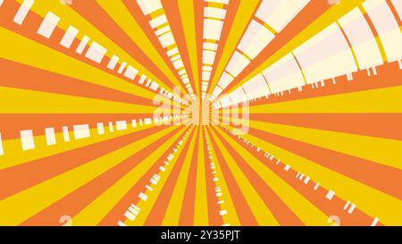 abstract yellow sunburst pattern, shining ray cartoon illustration suitable for background, wallpaper, presentation etc Stock Vector