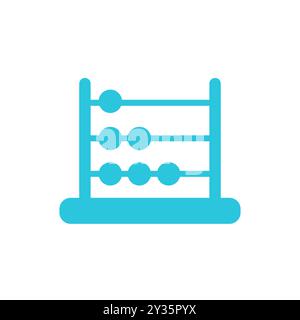 Count icon. Isolated on white background. From blue icon set. Stock Vector
