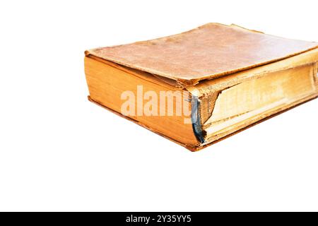 a very old book in Arabic on a white background Stock Photo