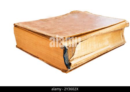 a very old book in Arabic on a white background Stock Photo