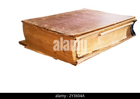 a very old book in Arabic on a white background Stock Photo