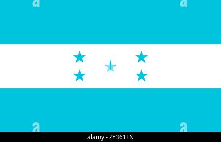 Honduras flag vector. Flag of Honduras sign isolated. National flag of Honduras flat symbol icon for printing of any size. EPS 10 Stock Vector