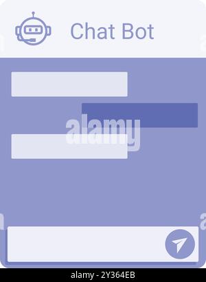 Modern smartphone application displaying a conversation with a chatbot, highlighting the advancement of ai technology Stock Vector