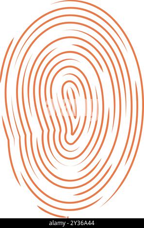 Fingerprint is representing the concept of personal data security and identification Stock Vector