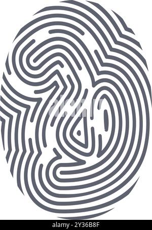 Fingerprint representing security access showing the uniqueness of every person Stock Vector