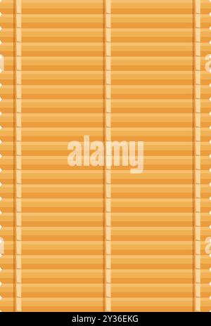 Bamboo mat for rolling sushi and making rolls icon, flat style, isolated on white background Stock Vector