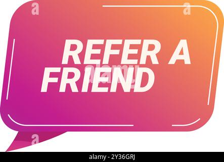 Gradient banner with rounded corners promoting sharing with friends Stock Vector