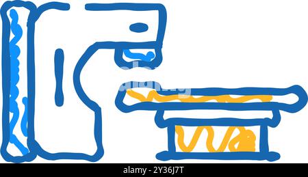 radiation therapy machine nuclear energy line icon vector illustration ...