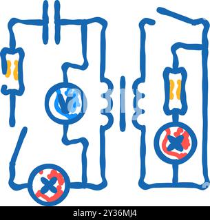 electrical substation electrical engineer icon doodle illustration ...
