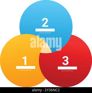 This colorful diagram with overlapping circles is perfect for illustrating relationships and connections Stock Vector