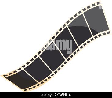 Movie reel strip waving. Cinema film roll Stock Vector Image & Art - Alamy