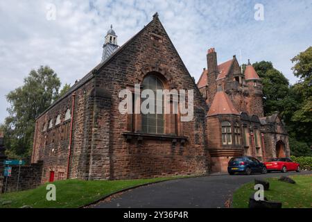 The Pollokshields Burgh Hall, a municipal building at the edge of Maxwell Park, Glasgow, Scotland. Stock Photo