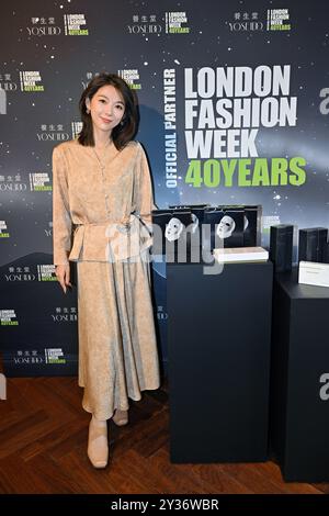 LONDON, UK. 12th Sep, 2024. Ning Xin '宁心'is a Chinese actress attends 养生堂 'YOSEIDO' cosmetics - Global Ambassador for YOSEIDO Men Rejuvenationseries - Water-free Journey, Beauty, cosmetic & personal care product exhibition during LFW SS25 in London, UK. (Photo by 李世惠/See Li/Picture Capital) Credit: See Li/Picture Capital/Alamy Live News Stock Photo