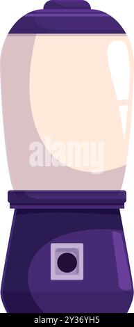 Electric blender standing on a kitchen table with an empty glass jar Stock Vector
