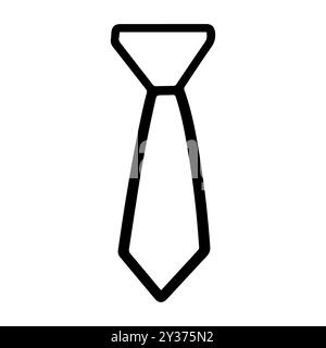 tie icon or modern line symbol. Vector line art and icon design with bold outline. Black and white Pixel Perfect minimalistic symbol isolated white ba Stock Vector