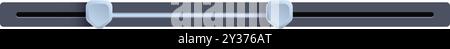 Dark gray slider bar is being adjusted by two light blue handles Stock Vector