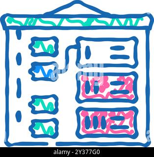 storyboard creation game development icon doodle illustration Stock ...