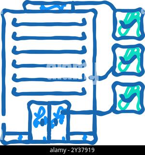 building specifications architectural drafter color icon vector ...