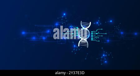 Biotechnology concept, research, development, innovation, advancing smart solutions from digital technology. biotechnology icon on virtual screen. Stock Photo
