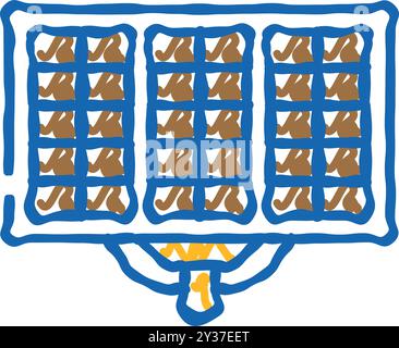 array solar panel icon doodle illustration Stock Vector Image & Art - Alamy