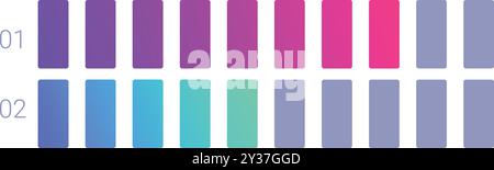 Gradient color scheme chart is representing data driven market trend analysis Stock Vector