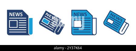 Newspaper icon vector. news paper vector sign Stock Vector