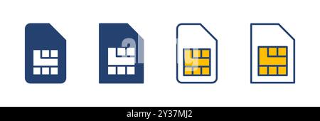Sim card icon vector. dual sim card icon vector Stock Vector