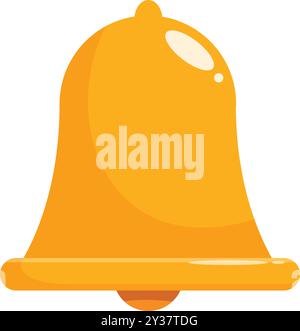 Golden bell ringing loudly, announcing an important event with its clear and resonant sound Stock Vector