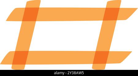 Large, orange hashtag symbol is standing out on a white background Stock Vector