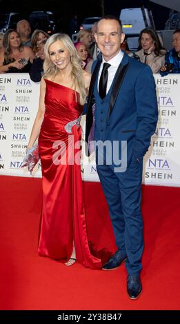 11 Sep 2024, London, England, UK - Martin Lewis and Lara Lewington attending National Televisions Awards 2024, The O2 Arena Stock Photo