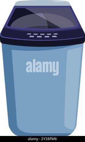 Illustration featuring a modern washing machine, ideal for showcasing laundry concepts or appliance related visuals Stock Vector