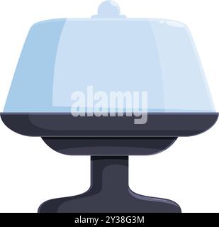 Classic empty cloche is waiting on a plate to be used in a restaurant Stock Vector