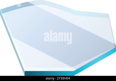 Protective glass is representing bulletproof material, bulletproof glass concept Stock Vector
